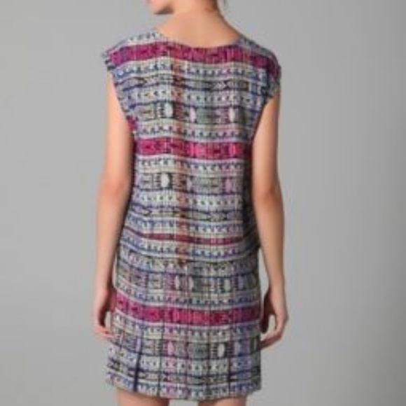 Aiko Silk Pruitt Ikat Tunic Sleeveless Dress - Picture 2 of 8